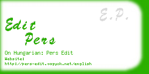 edit pers business card